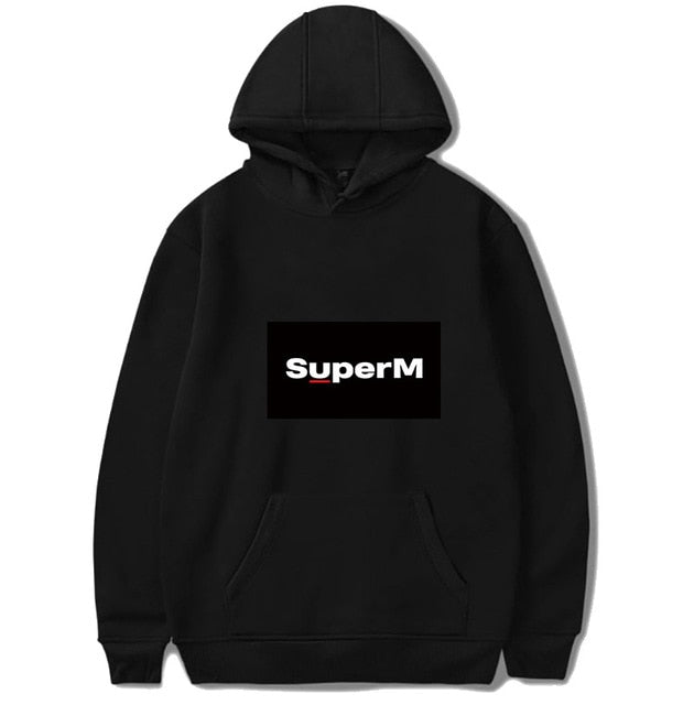 Kpop SuperM Hoodie Women Men Pullover Cap Hoodie Sweatshirt Tops