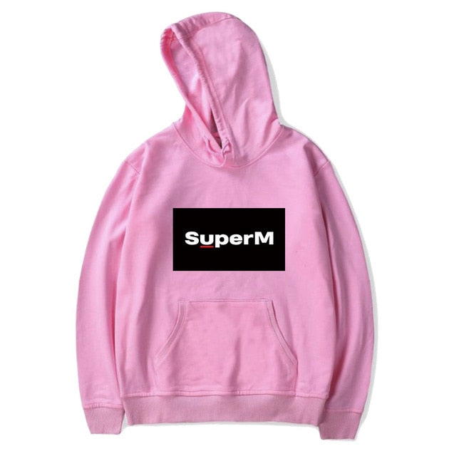 Kpop SuperM Hoodie Women Men Pullover Cap Hoodie Sweatshirt Tops