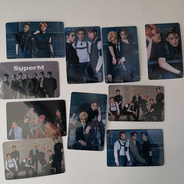 Kpop SuperM Jopping Beginning Mini Album Super M Card Sticker Buscard Sticker