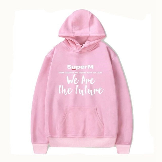 Kpop SuperM hoodies sweatshirt we are the future printing unisex pullover sweatshirts