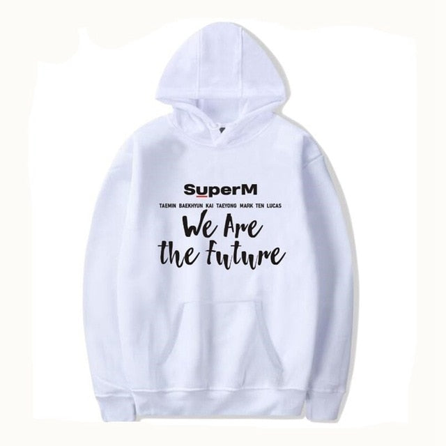 Kpop SuperM hoodies sweatshirt we are the future printing unisex pullover sweatshirts