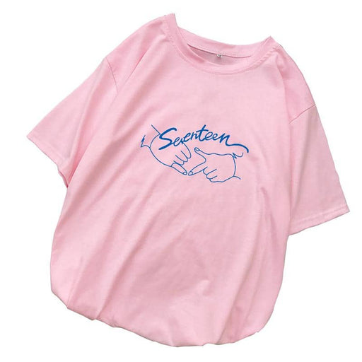 Kpop Newest Kpop T-shirts Casual Korean Seventeen T Shirt Women Short Sleeve Harajuku Streetwear Loose Tee Shirt Femme Tumblr Camiseta Mujer that you'll fall in love with. At an affordable price at KPOPSHOP, We sell a variety of Kpop T-shirts Casual Korean Seventeen T Shirt Women Short Sleeve Harajuku Streetwear Loose Tee Shirt Femme Tumblr Camiseta Mujer with Free Shipping.