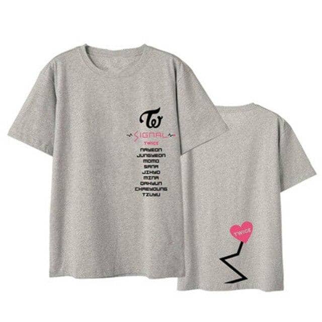 Kpop Newest Kpop TWICE SIGNAL Album Shirts K-POP Casual Cotton Clothes Tshirt T Shirt Short Sleeve Tops T-shirt DX440 that you'll fall in love with. At an affordable price at KPOPSHOP, We sell a variety of Kpop TWICE SIGNAL Album Shirts K-POP Casual Cotton Clothes Tshirt T Shirt Short Sleeve Tops T-shirt DX440 with Free Shipping.