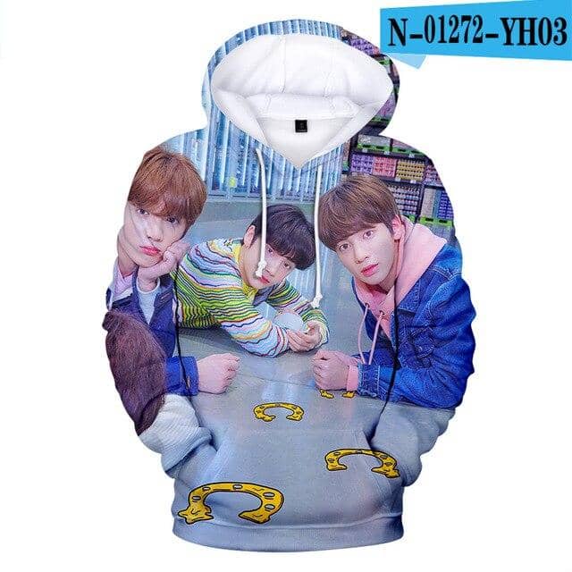 Kpop Newest Kpop TXT TOMORROW X TOGETHER Group Logo YEONJUN 3D Print Hoodies Sweatshirt Long Sleeve Harajuku Women/men Sweatshirts that you'll fall in love with. At an affordable price at KPOPSHOP, We sell a variety of Kpop TXT TOMORROW X TOGETHER Group Logo YEONJUN 3D Print Hoodies Sweatshirt Long Sleeve Harajuku Women/men Sweatshirts with Free Shipping.