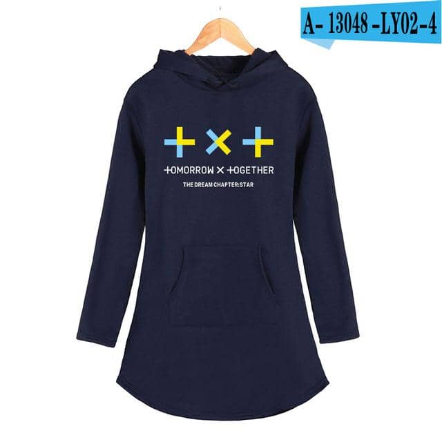 Kpop Newest Kpop TXT tomorrow together Tops Personality Sport Casual Hoodie Dress Summer Fashion Woman Party Night Long Square Up Streetwear that you'll fall in love with. At an affordable price at KPOPSHOP, We sell a variety of Kpop TXT tomorrow together Tops Personality Sport Casual Hoodie Dress Summer Fashion Woman Party Night Long Square Up Streetwear with Free Shipping.