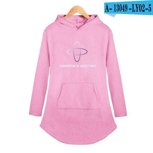 Kpop Newest Kpop TXT tomorrow together Tops Personality Sport Casual Hoodie Dress Summer Fashion Woman Party Night Long Square Up Streetwear that you'll fall in love with. At an affordable price at KPOPSHOP, We sell a variety of Kpop TXT tomorrow together Tops Personality Sport Casual Hoodie Dress Summer Fashion Woman Party Night Long Square Up Streetwear with Free Shipping.