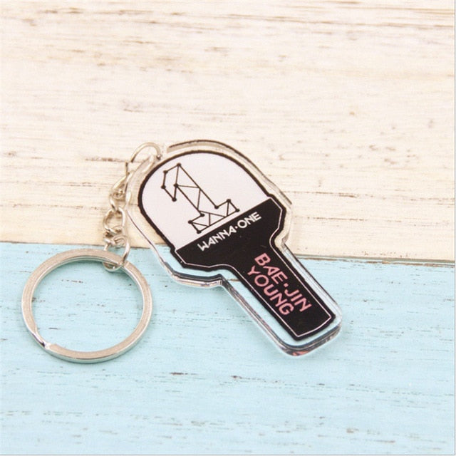 Kpop Wanna One Album KANG DANIEL PARK JI HOON Key Chain Concert Lamp Light Sticks