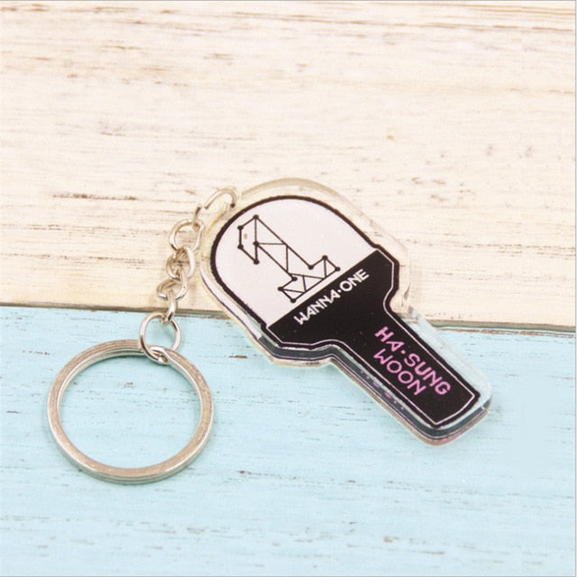 Kpop Wanna One Album KANG DANIEL PARK JI HOON Key Chain Concert Lamp Light Sticks