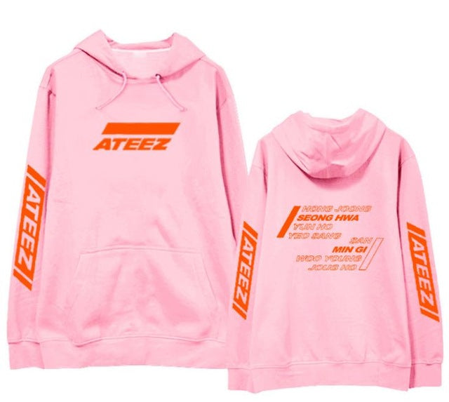 Kpop ateez fans supportive pullover loose unisex fleece/thin Sweatshirt 4 styles 5 colors - Kpopshop