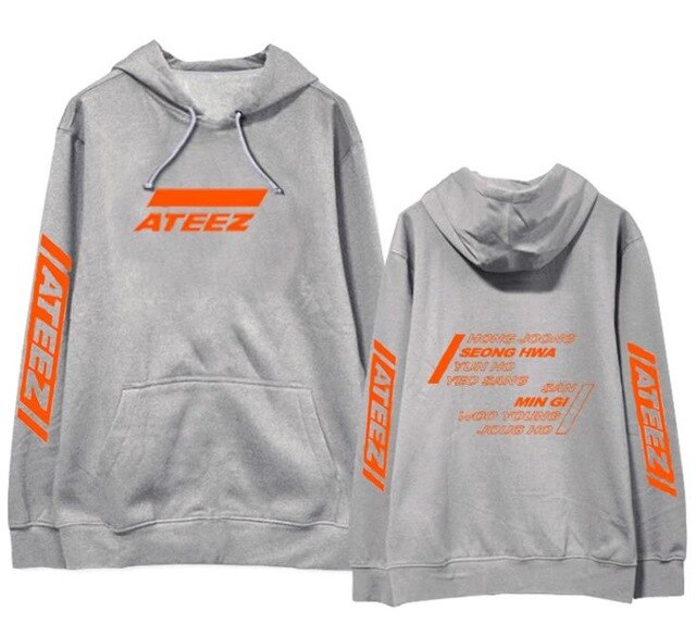 Kpop ateez fans supportive pullover loose unisex fleece/thin Sweatshirt 4 styles 5 colors - Kpopshop