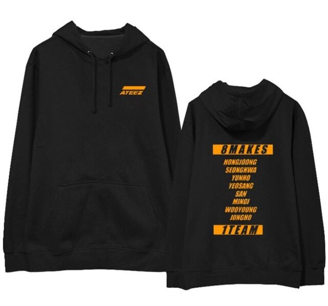Kpop ateez fans supportive pullover loose unisex fleece/thin Sweatshirt 4 styles 5 colors - Kpopshop