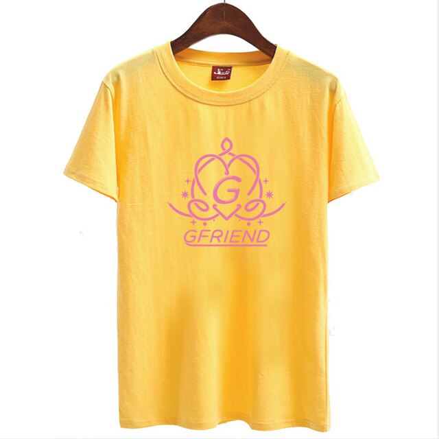 Kpop Gfriend girl friend album printing o neck short sleeve t shirt
