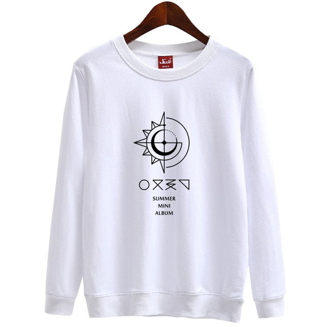 Kpop gfriend summer mini album cover same printing o neck pullover hoodies