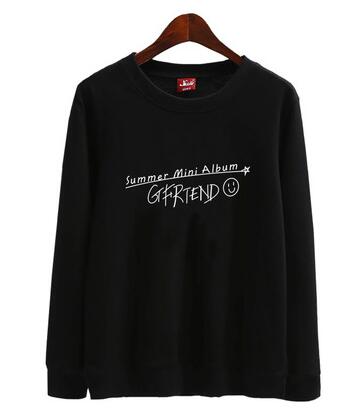 Kpop gfriend summer mini album cover same printing o neck pullover hoodies