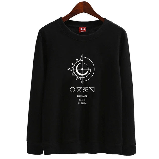 Kpop gfriend summer mini album cover same printing o neck pullover hoodies