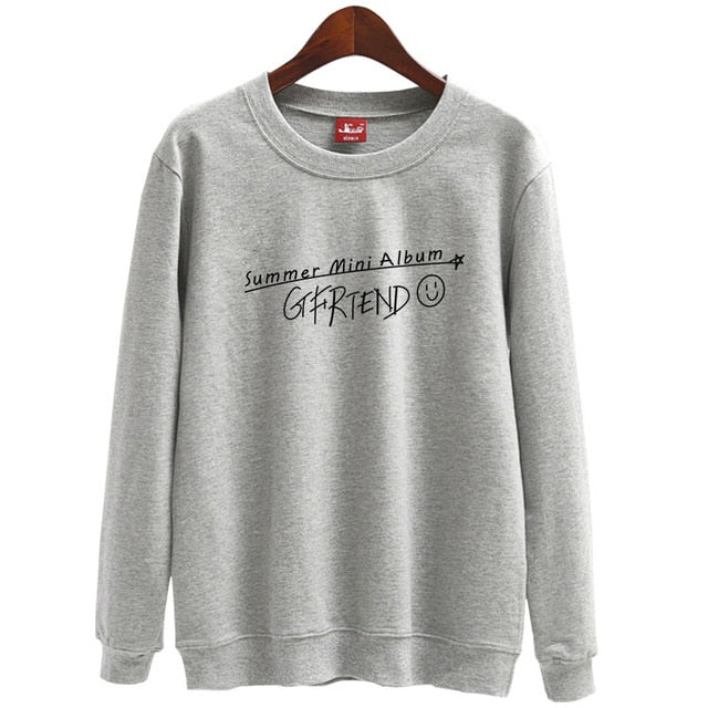 Kpop gfriend summer mini album cover same printing o neck pullover hoodies