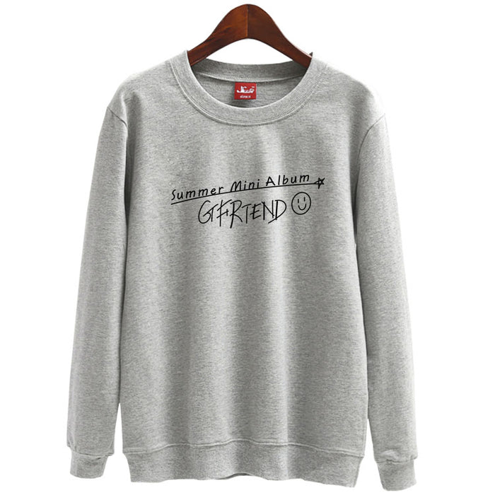 Kpop gfriend summer mini album cover same printing o neck pullover hoodies