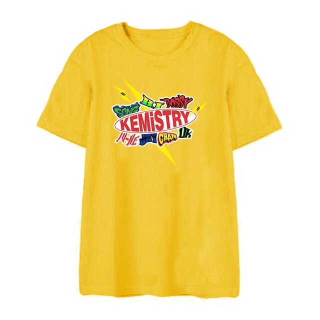 Kpop iKON 2019 Japan KEMISTRY Album Fashion Shirts Streetwear Loose Tshirt T Shirt Short Sleeve Tops T-shirt - Kpopshop