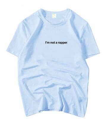 Kpop Newest Kpop nct 127 Lee Tae Yong same i am not a rapper printing o neck short sleeve t shirt summer unisex hip hop loose t-shirt that you'll fall in love with. At an affordable price at KPOPSHOP, We sell a variety of Kpop nct 127 Lee Tae Yong same i am not a rapper printing o neck short sleeve t shirt summer unisex hip hop loose t-shirt with Free Shipping.