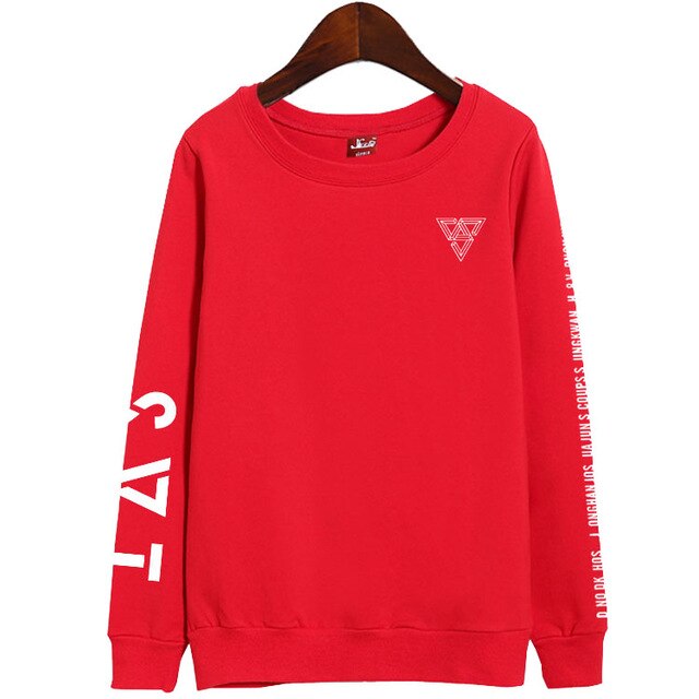 Seventeen japan arena svt concertame printing o neck thin Sweatshirt tshirtpring autumn unisex loose pullover hoodies - Kpopshop