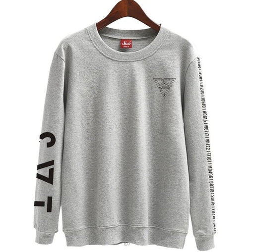 Seventeen japan arena svt concertame printing o neck thin Sweatshirt tshirtpring autumn unisex loose pullover hoodies - Kpopshop