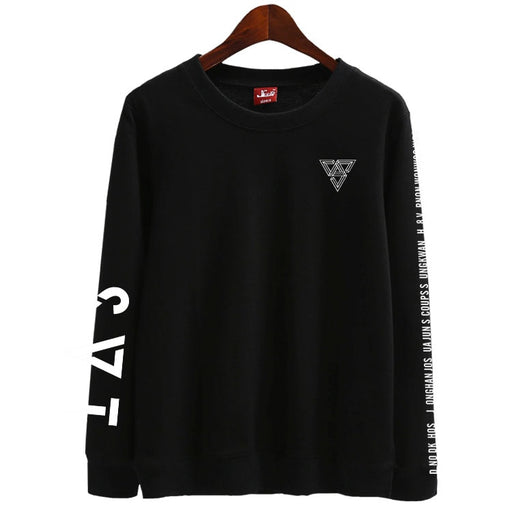 Seventeen japan arena svt concertame printing o neck thin Sweatshirt tshirtpring autumn unisex loose pullover hoodies - Kpopshop