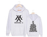 Kpop unisex monsta x logo and all member names pullover Sweatshirt for monbebe supportive fleece loose hoodies - Kpopshop