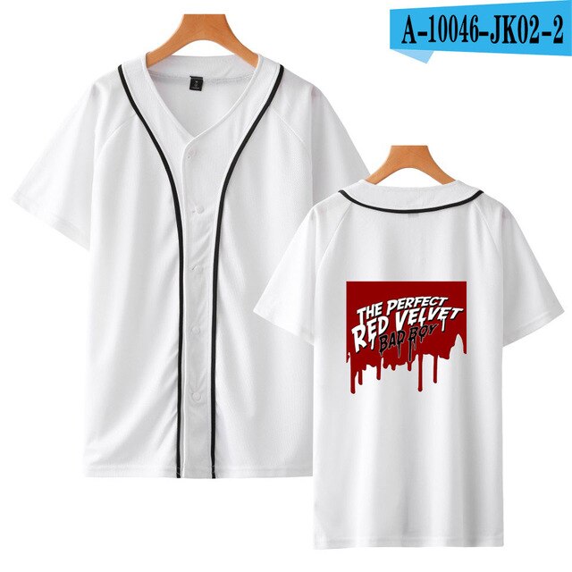 Red Velvet Kpop Printed Baseball T-shirts Women/Men Summer Short Sleeve Casual T-shirts 2021 Trendy Style Tee Shirts