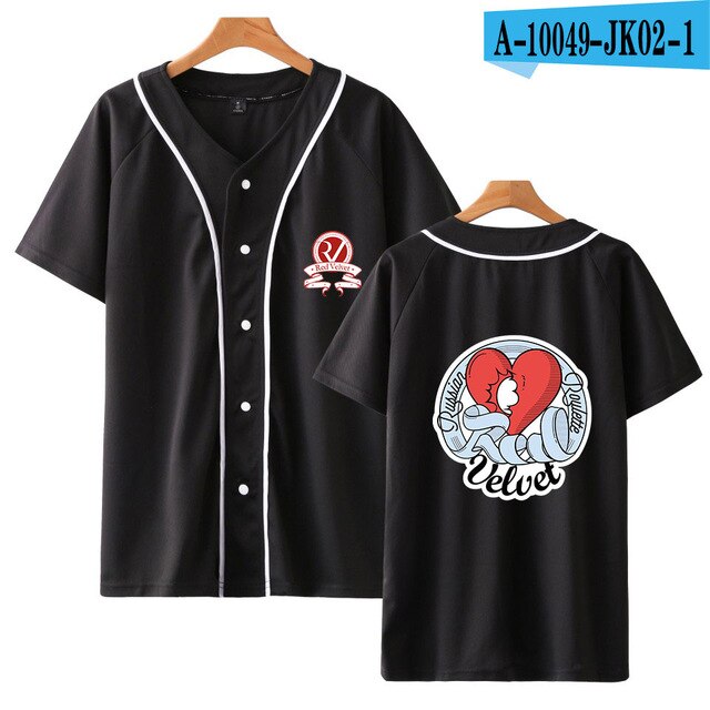 Red Velvet Kpop Printed Baseball T-shirts Women/Men Summer Short Sleeve Casual T-shirts 2021 Trendy Style Tee Shirts