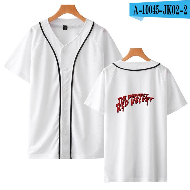 Red Velvet Kpop Printed Baseball T-shirts Women/Men Summer Short Sleeve Casual T-shirts 2021 Trendy Style Tee Shirts