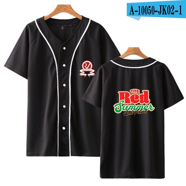 Red Velvet Kpop Printed Baseball T-shirts Women/Men Summer Short Sleeve Casual T-shirts 2021 Trendy Style Tee Shirts