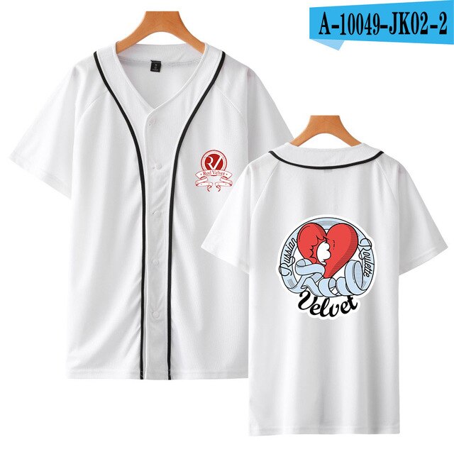Red Velvet Kpop Printed Baseball T-shirts Women/Men Summer Short Sleeve Casual T-shirts 2021 Trendy Style Tee Shirts