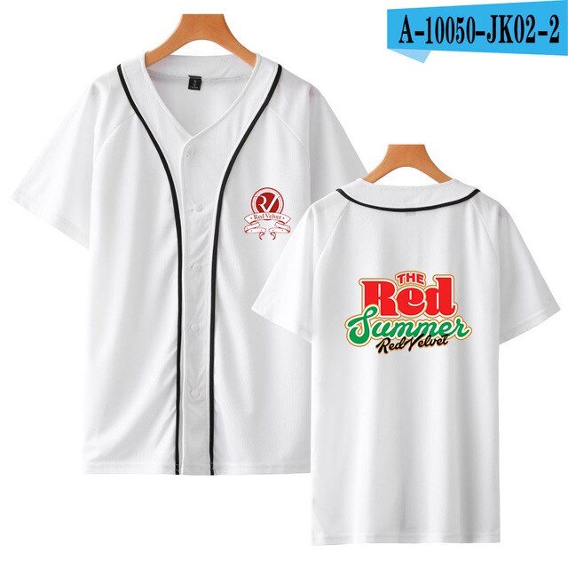 Red Velvet Kpop Printed Baseball T-shirts Women/Men Summer Short Sleeve Casual T-shirts 2021 Trendy Style Tee Shirts