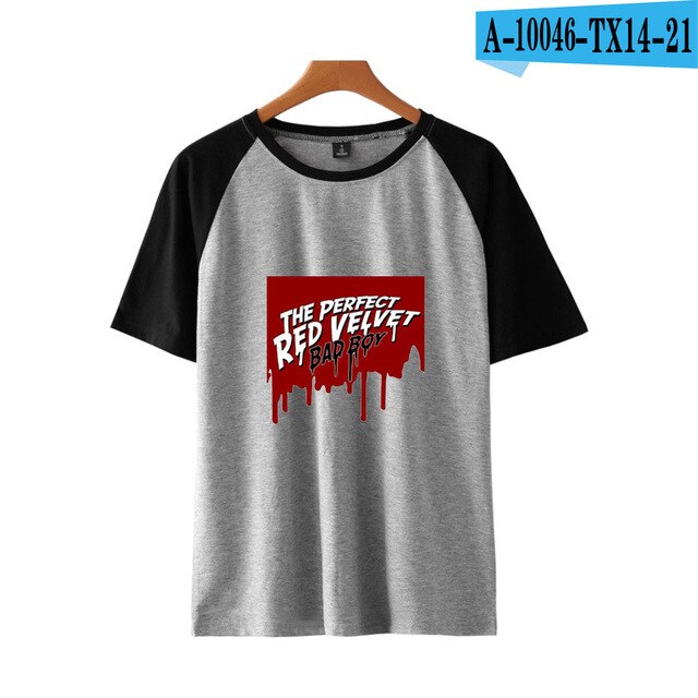 Red Velvet Kpop Printed Raglan T-shirts Women/Men Summer Short Sleeve Streetwear T-shirts 2021 Fashion Casual Wear