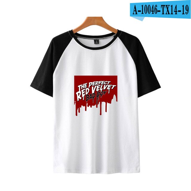 Red Velvet Kpop Printed Raglan T-shirts Women/Men Summer Short Sleeve Streetwear T-shirts 2021 Fashion Casual Wear