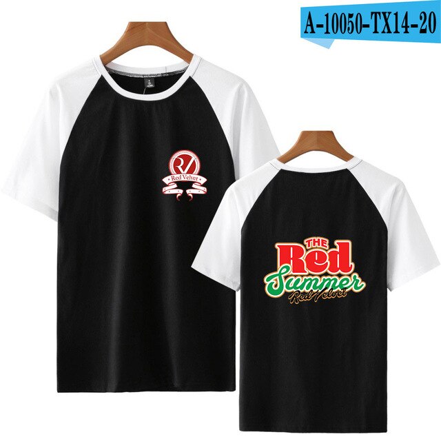 Red Velvet Kpop Printed Raglan T-shirts Women/Men Summer Short Sleeve Streetwear T-shirts 2021 Fashion Casual Wear