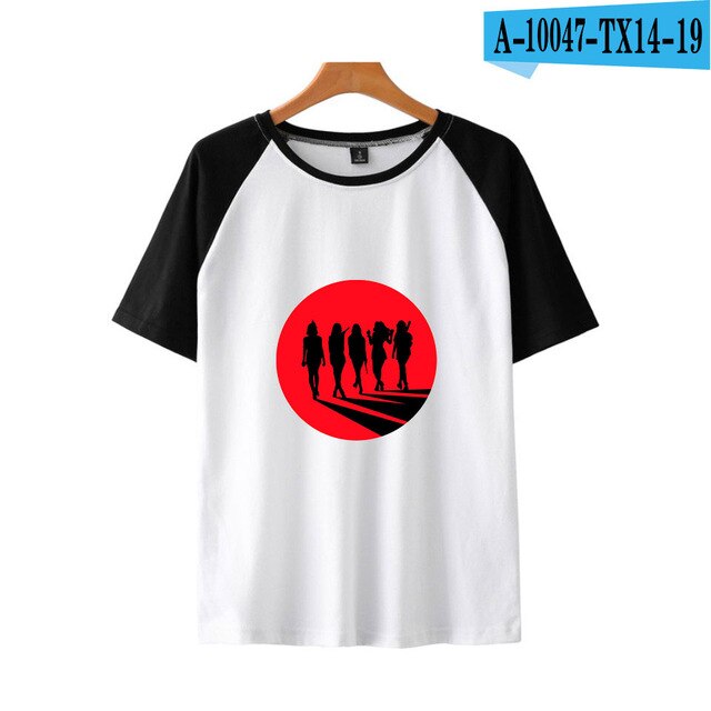 Red Velvet Kpop Printed Raglan T-shirts Women/Men Summer Short Sleeve Streetwear T-shirts 2021 Fashion Casual Wear