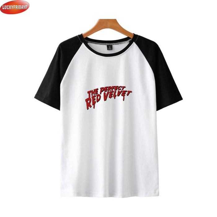 Red Velvet Kpop Printed Raglan T-shirts Women/Men Summer Short Sleeve Streetwear T-shirts 2021 Fashion Casual Wear
