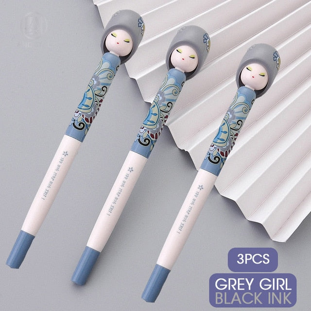M&G NEW Kawaii 4pcs/lot 0.5mm Matryona DOLL Gel Pen black ink cute gelpen for school supplies stationary pens stationery