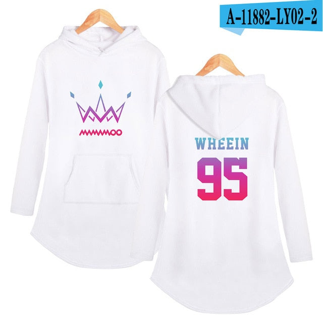 MAMAMOO print Hoodies Dress fashion casual comfortable cool Popular Basic Street Hip Hop Women Autumn/Winter Dress