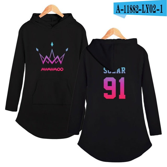 MAMAMOO print Hoodies Dress fashion casual comfortable cool Popular Basic Street Hip Hop Women Autumn/Winter Dress