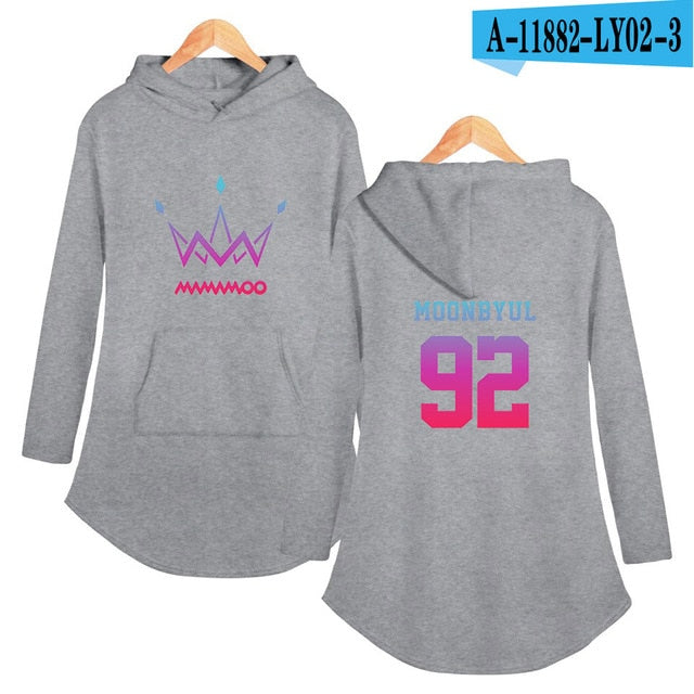 MAMAMOO print Hoodies Dress fashion casual comfortable cool Popular Basic Street Hip Hop Women Autumn/Winter Dress