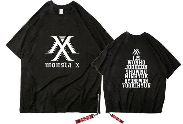 Kpop Newest MONSTA X The Same Paragraph Short-sleeved T-shirt Men And Women Shoulders Paragraph Seven-point Sleeves Summer Dropshipping that you'll fall in love with. At an affordable price at KPOPSHOP, We sell a variety of MONSTA X The Same Paragraph Short-sleeved T-shirt Men And Women Shoulders Paragraph Seven-point Sleeves Summer Dropshipping with Free Shipping.
