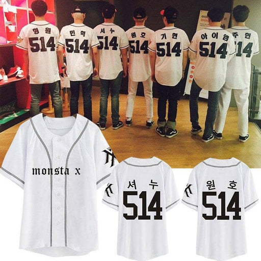 Kpop Newest MONSTA X With The Same Baseball Uniform Short-sleeved T-shirt Men And Women Loose Couples Open Shirt Dropshipping that you'll fall in love with. At an affordable price at KPOPSHOP, We sell a variety of MONSTA X With The Same Baseball Uniform Short-sleeved T-shirt Men And Women Loose Couples Open Shirt Dropshipping with Free Shipping.