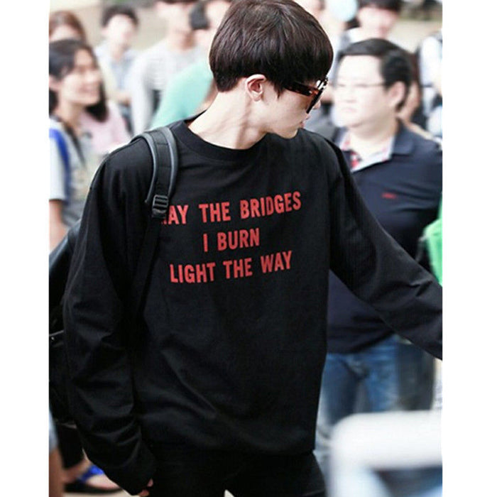EXO May The Bridges I Burn Light The Way Chanyeol Sweatershirt Airport Fashion Hoodie