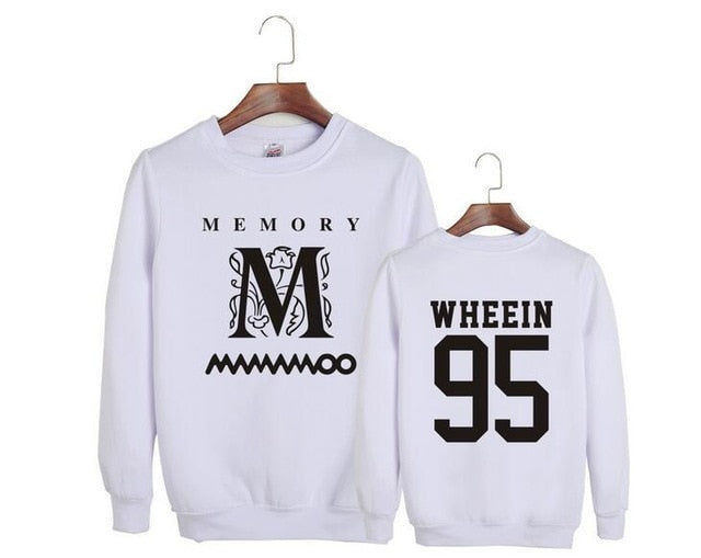 Mamamoo album memory same member name printing o neck long sleeve hoodie