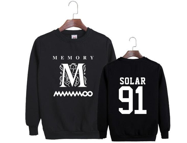 Mamamoo album memory same member name printing o neck long sleeve hoodie