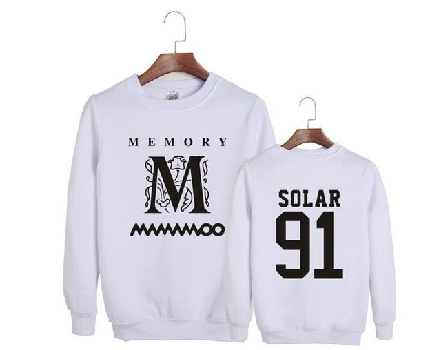 Mamamoo album memory same member name printing o neck long sleeve hoodie
