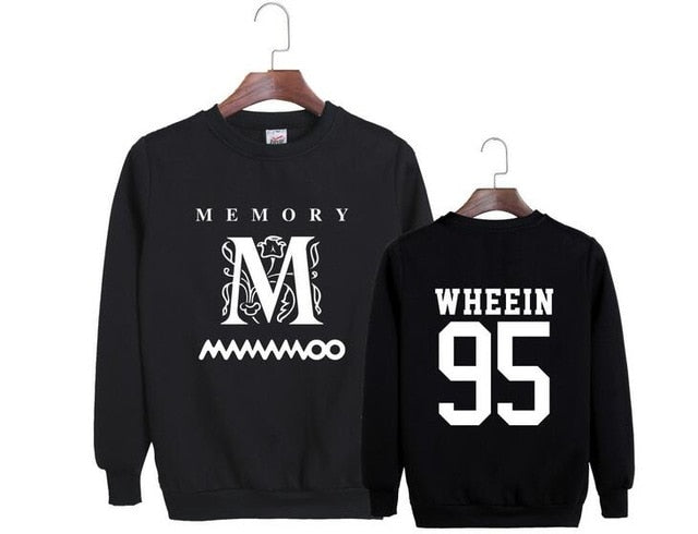 Mamamoo album memory same member name printing o neck long sleeve hoodie