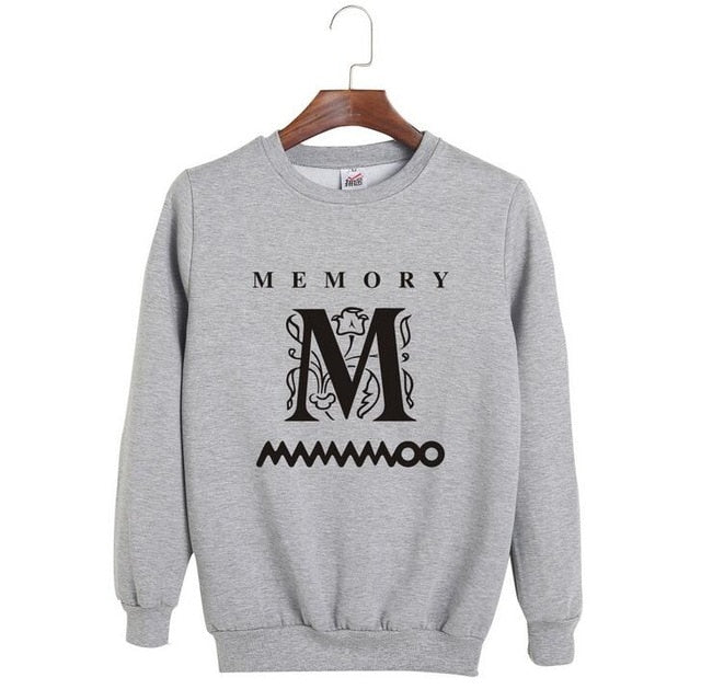 Mamamoo album memory same member name printing o neck long sleeve hoodie